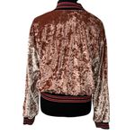 POL Pink Velvet Zip Up Velvet Bomber Jacket(Size Small) Photo 4