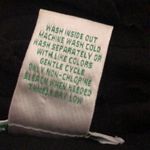 Laura Ashley  Black Tiered Ruffle Cardigan Eye Hook Top Closure Jacket Petite L Photo 8