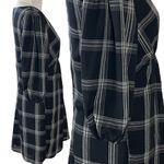 Free People  Miss Molly Plaid Puff Sleeve Mini Dress Black White Size 0 Photo 7