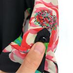 Yumi Kim  Liz Floral Silk Romper Black Pink Green M Photo 2