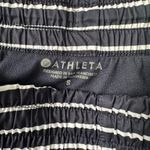 Athleta  Women’s Size S, Racer Run Lined Shorts -  Navy Blue & White Striped. EUC Photo 3