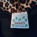 Donna M Black Gold Leopard Shirt Jacket Size M Photo 2