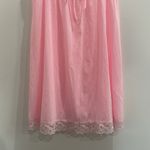 Vintage Montgomery Ward Pink Lace Slip Nightgown Dress Size Large Made In USA Photo 2