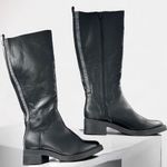 Life Stride NEW Black Faux Leather Low Heel Riding Boots Size 5.5 Photo 0