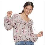 American Rag Sz S Boho Floral Top W Ruffle Details So Cute! Photo 0