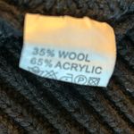 None Black Long Open Cardigan O/S mid-calf length wool blend Photo 3