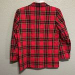Vintage Red Plaid unisex Blazer classic sports coat business suit coat jacket Size L Photo 7