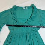 Roxy  V-Neck Ruffle Trim Mini Dress Size X-Small Wide Sleeve Beach Boho Colorful Photo 8