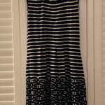 Max Studio Navy & White A-Line Dress L Photo 3