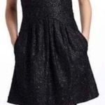 Anthropologie Leifsdottir Black Floral Lace V-Neck A-Line Party Dress Size 4 Photo 0