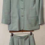 Amanda Smith  Skirt Suit 8 Mint Green Lined Straight Knee Length Photo 0
