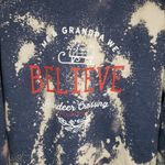 Southern Bliss Bleach Dyed Blue White Believe Christmas Sweatshirt Large Photo 2
