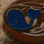 Heritage 1981 Leather trouser belt with whale 🐳 buckle Photo 1