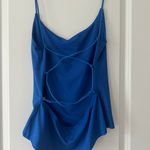 Blue Criss Cross Tank Top Size M Photo 1