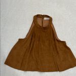 Sage  The Label Brown Asymmetrical Pleated Blouse sleeveless Photo 1