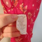 Lily Star  Size Juniors Large REd Stretchy Sheer Floral Tank Top Polka Dot Summer Photo 7