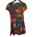 Dangerfield Patchwork Mini Dress Retro Vintage Inspired Floral Paisley Sz 4 New Photo 4