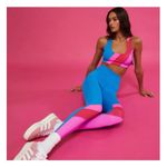 Beach Riot  Rio Leggings Size Small Orchid Color Block Stretch Workout Photo 2