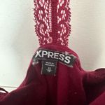 EXPRESS Women’s Extra Small Maroon Vneck Racerback Lace Dress Photo 1