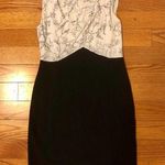 Classiques Entier Black & White Silk Sheath Dress Women's Size 6 Photo 0