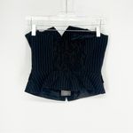 NWT Sincerely Jules Strapless Pinstripe Vest S Black Photo 1