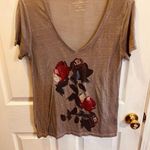 Lucky Brand  Gray Fitted Short Sleeve T-Shirt Photo 0