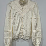 Veronica Beard  Womens Blouse 4 Argonne Shirred Crepe de Chine Blouse Ivory Photo 0