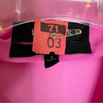 Le Superbe Ruffle Hendrix Tie Neck Chiffon Top in Electric Rose Pink Size 2 Photo 9