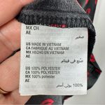 I.N.C. Intimates Women's Size Small Black Satin Button Front Pajama Top Red Lips Photo 3