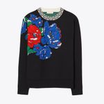 Tory Burch Tory‎ Burch Women's Oversized Floral Crew Neck Pullover Sweater Size Medium Photo 0