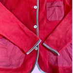 Red fleece minimalist button up jacket 🔥 Size M Photo 3