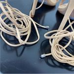 Schutz Vikki Crystal Embellished Ankle Wrap High Heel Sandals Tan 7.5 Leather Photo 9