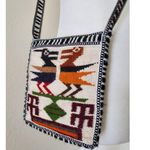 Handmade Woven Wool Ecuador South American Bird Folk Art Handbag Purse 6… Photo 4