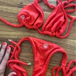Monday swimwear chili crinkle bikini set Red Size L Photo 1
