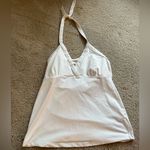 Title Nine Women's NWT  workout White Solid Dream Halter Bra Top Shirt large Photo 0
