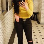 May pink Marigold Yellow Ribber Puff Sleeve Bodysuit Sz Medium Photo 6