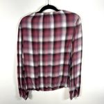 Cloth & Stone Anthropologie Glacier flannel Plaid Blouse Size XS Red Boho Photo 6