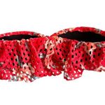 Beach Riot  Bikini Top Strapless Coral Gables Laser Mesh Cutout XS Floral Vaca Photo 2