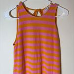ZARA ‎ Women's Maxi Dress Striped Sleeveless Orange Pink Tie Back Size Small Photo 1