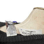 Bonnie Boerer Vintage Sweater Puff Sleeve Flower Applique Knit Size Medium Black Photo 7