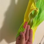 Vintage 90s Bikini One Piece Swimsuit Citrus Swim Neon Green Yellow Medium Photo 2