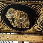 Small Sequoned and Beaded Black Velvet Elephant Purse Photo 2