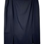 René Lezard Wool Women’s Black Pencil Skirt Double Slitted Size 10 (40) Photo 0