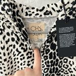Chaser  Black White Cheetah Print Zip Up Hoodie Small Photo 4