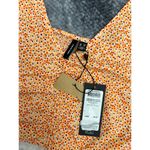 VERO MODA NWT Henna Short Sleeve V-neck Cropped Top Coral Mini Flower Size XS Photo 5