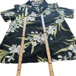 Tommy Bahama Silk Linen Floral Camp Shirt Black Blue Green Size S 4 Hawaiian EUC Photo 8