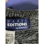 Basic Editions Black and Silver Knit Sweater, Womens Plus 1X. Photo 11