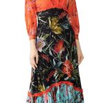 FUZZI Floral Patchwork Midi Dress in Multi, Size XS Photo 1