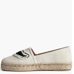 Zadig & Voltaire  Canvas Espadrille Slip on‎ Flat, Cream/Black, Size 11, NWOT Photo 14