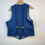 Susan Bristol Vintage Patchwork Embroidered Denim Boho Western Country Vest M Photo 5